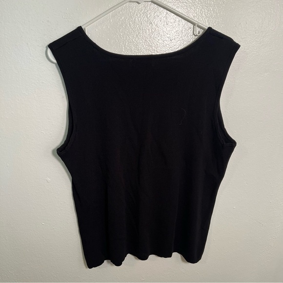 Vintage Choices Sleeveless Scoop Neck Sweater Black L - Picture 4 of 8